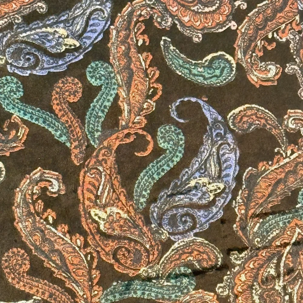Paisley Wide Leg Pants Boho Retro Statement Trousers Vintage Vibe Medium Zara